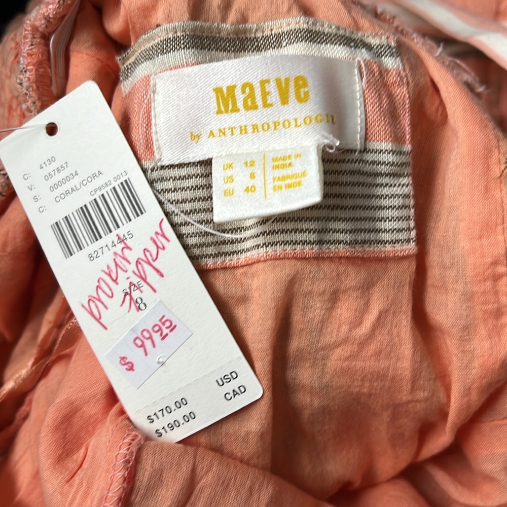 NWT | Anthropologie Maeve Tie-Back A-Line Dress | Size 8 - Picture 6 of 8